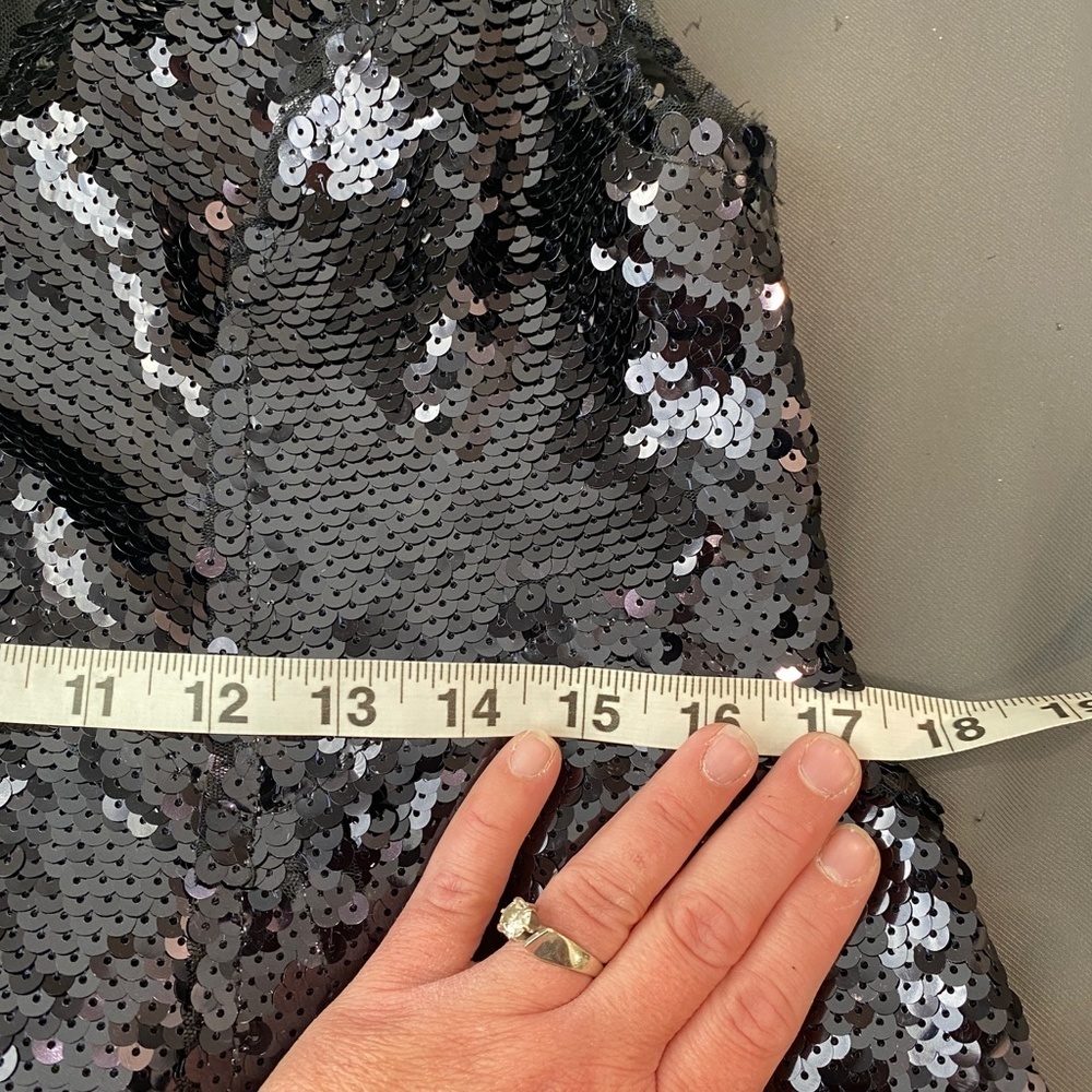 Free People Dance Til Dawn Black Sequined Mini Dress Size Small NWT (runs big) - Picture 9 of 10